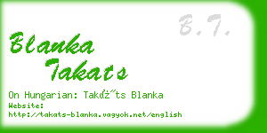 blanka takats business card